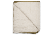 Load image into Gallery viewer, Linen Bed Quilt in Olive