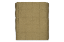 Load image into Gallery viewer, Linen Bed Quilt in Olive