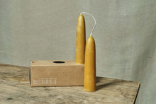Load image into Gallery viewer, Organic Beeswax Stubby Taper Candles