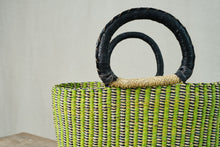Load image into Gallery viewer, Hand-Woven Shopping Basket in Lime