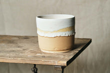 Load image into Gallery viewer, Handmade Ceramic Pot w/ White & Natural Glaze - Dia: 14cm, 17cm