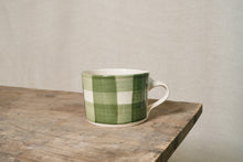 Load image into Gallery viewer, Green Checked Ceramic Mug