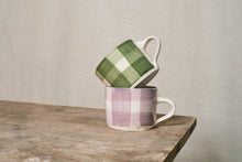 Load image into Gallery viewer, Green Checked Ceramic Mug