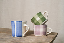 Load image into Gallery viewer, Aubergine Checked Ceramic Mug