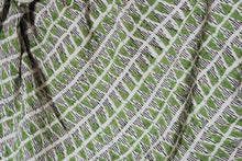 Load image into Gallery viewer, Hand Printed Kantha Throw - Green & White
