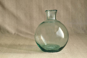 Clear Glass Bottle Neck Vase