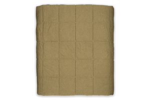 Linen Bed Quilt in Olive