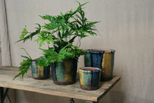 Load image into Gallery viewer, Earthy Bright Striped Pot - Dia: 11cm, 13cm, 15cm, 20cm
