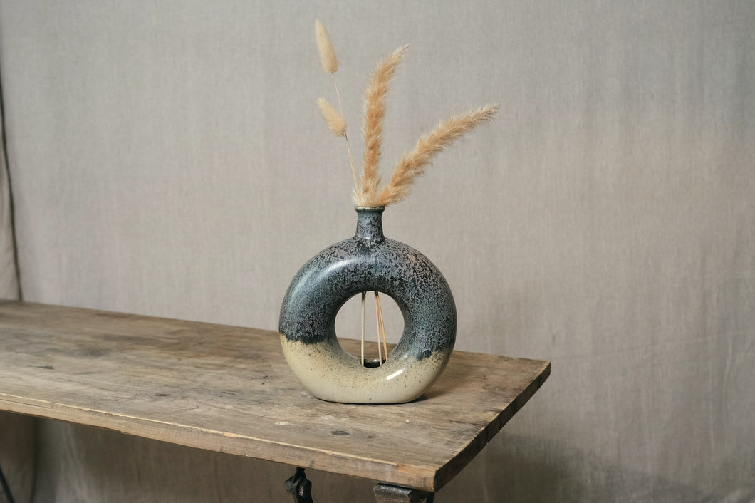Dip Glazed Circular Vase