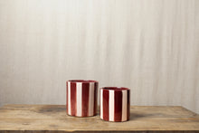 Load image into Gallery viewer, Maroon Striped Pot - Dia: 13cm, 15cm
