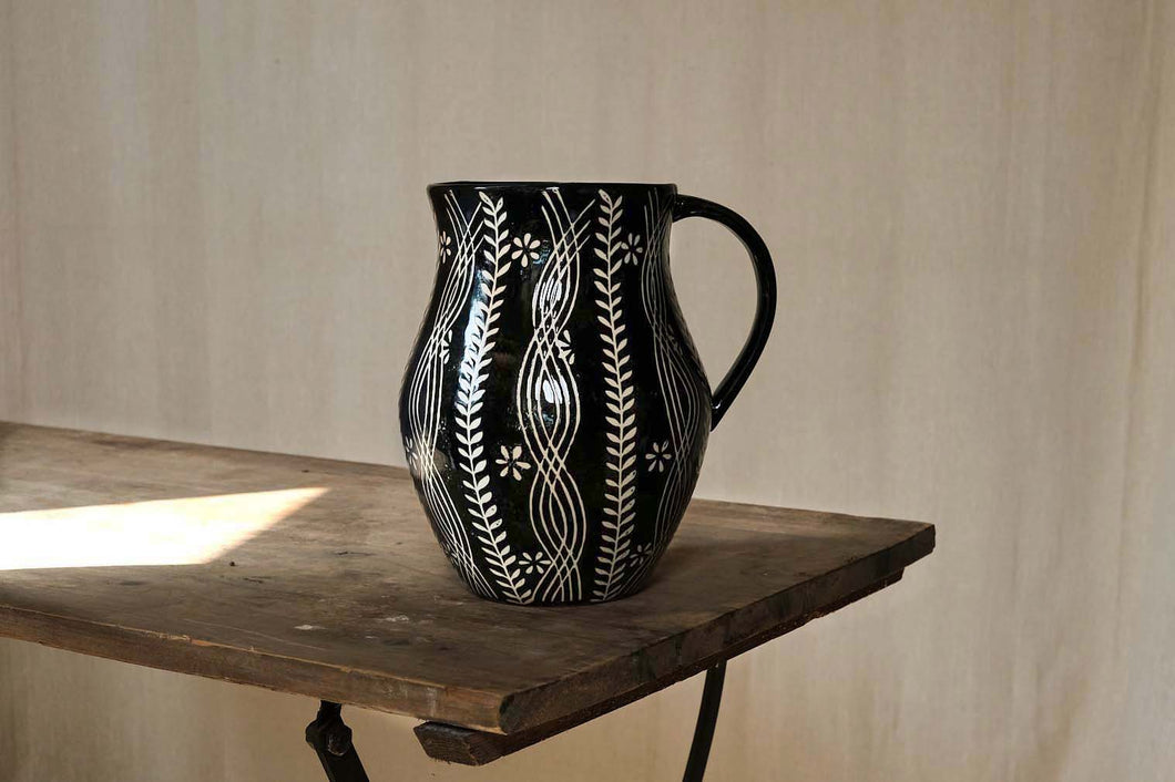 Black & White Folklore Jug