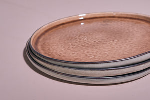 Off-white & Brown Glazed Side Plate