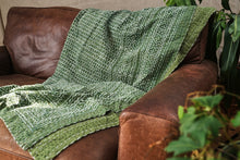Load image into Gallery viewer, Printed Kantha Throw - Greens
