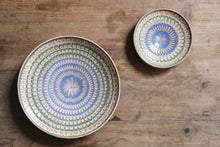 Load image into Gallery viewer, Green, Blue &amp; Peach Handmade Plates
