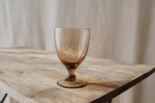 Load image into Gallery viewer, Soft Amber Hammered Wine Glass
