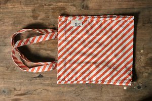 Orange Striped Mini Tote