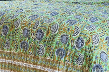 Load image into Gallery viewer, Floral Kantha Quilt
