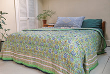 Load image into Gallery viewer, Floral Kantha Quilt
