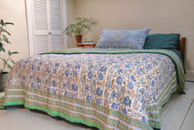 Load image into Gallery viewer, Floral Kantha Quilt

