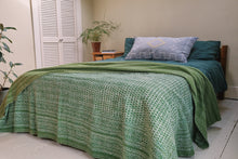 Load image into Gallery viewer, Printed Kantha Throw - Greens

