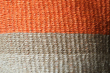 Load image into Gallery viewer, Orange &amp; Natural Sisal Baskets - Dia: 17cm, 21cm, 29cm
