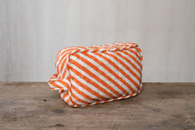 Load image into Gallery viewer, Orange Striped Washbag
