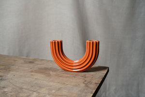 Burnt Orange Churros Candle Holder