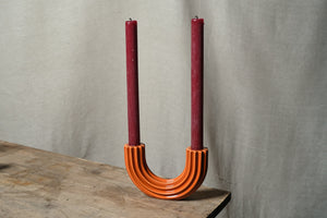 Burnt Orange Churros Candle Holder