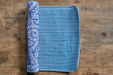 Load image into Gallery viewer, Quilted Cotton Reversible Placemat - Blue
