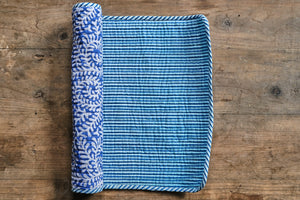 Quilted Cotton Reversible Placemat - Blue