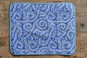 Quilted Cotton Reversible Placemat - Blue