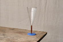 Load image into Gallery viewer, Blue &amp; Amber Champagne Flute
