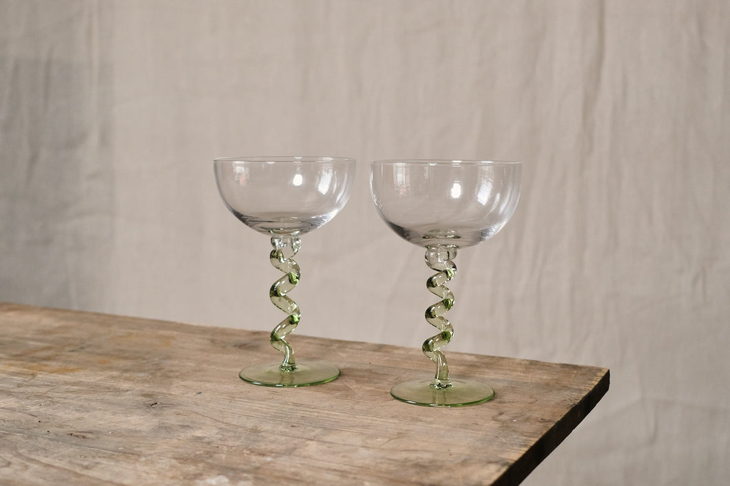 Spiral Stemmed Coupe