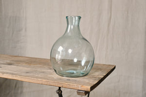 Clear Glass Bottle Neck Vase
