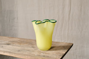 Soft Yellow Ruffle Vase