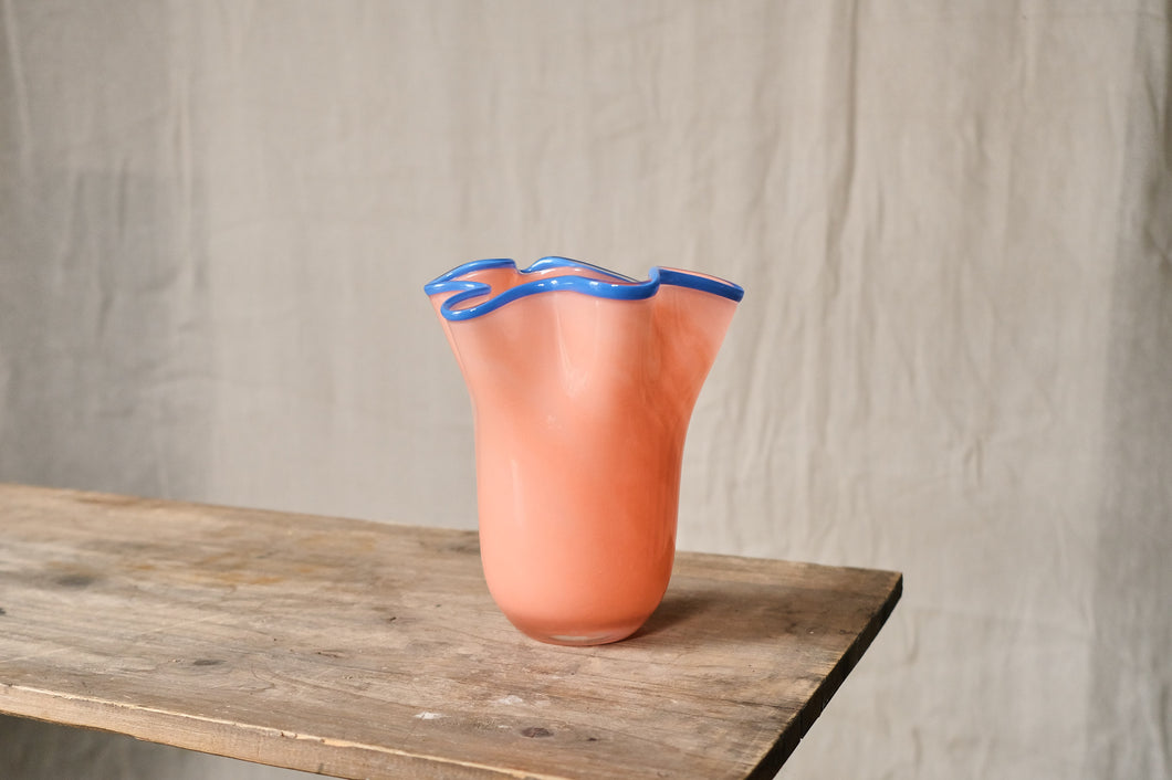 Peach Ruffle Vase