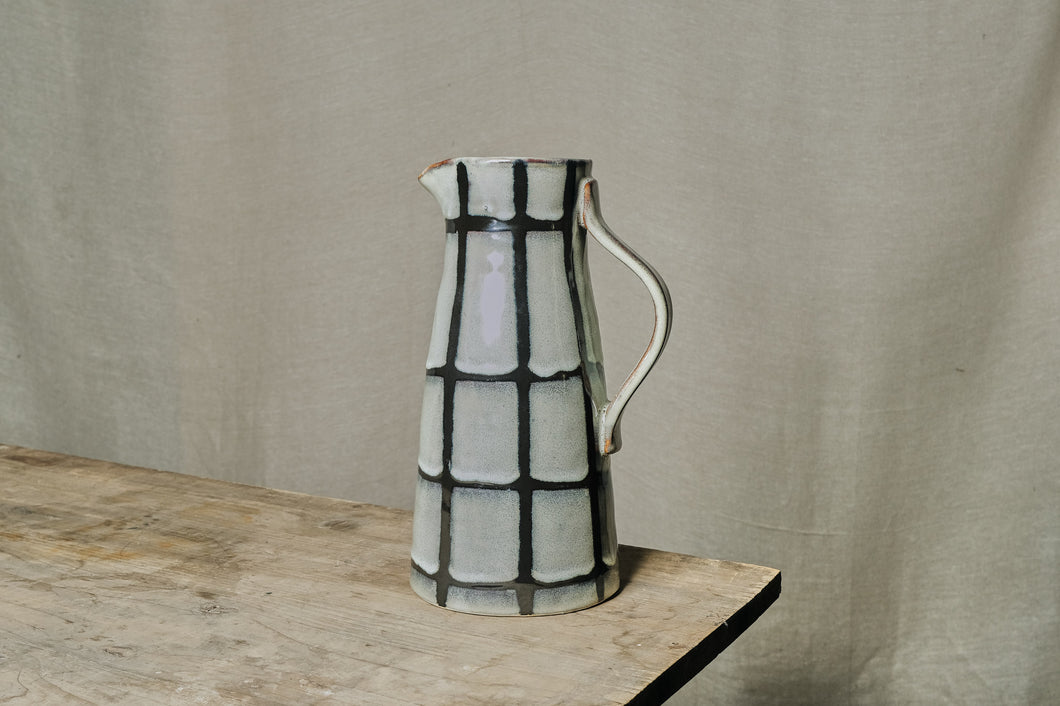 Checked Stoneware Jug