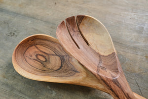Walnut Wood Salad Servers