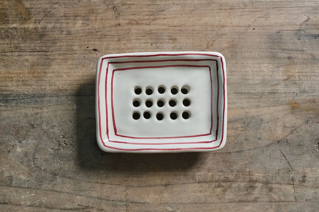 Ceramic Soap Dish - Red