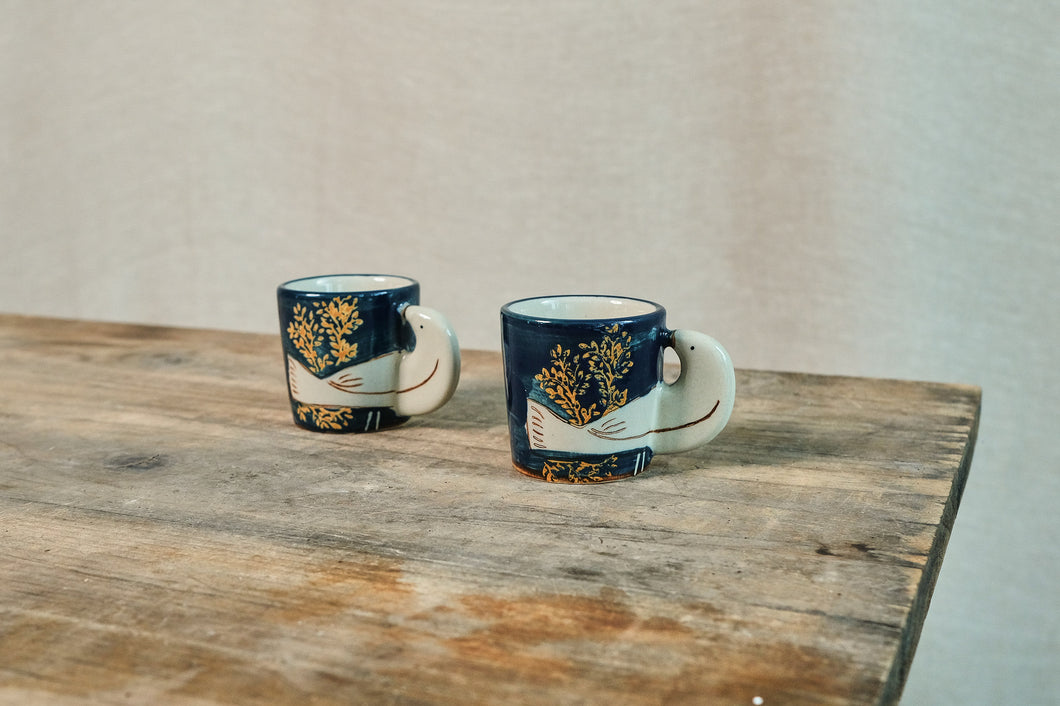 Bird Espresso Mug - Blue