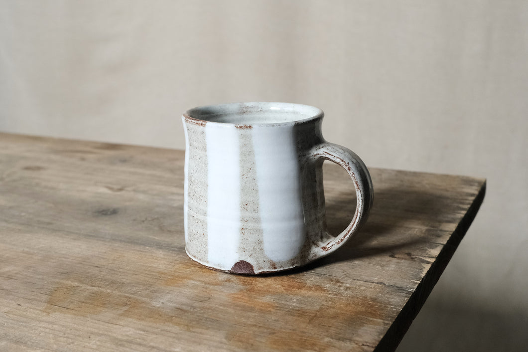 Cream & White Hand Thrown Mug