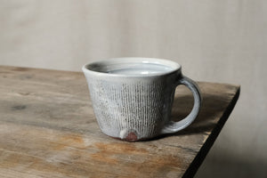 Neutral Etched Hand Thrown Mug