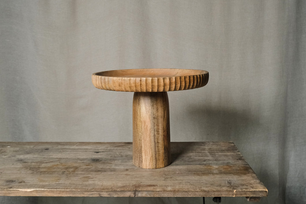 Mango Wood Cake Stand - Tall