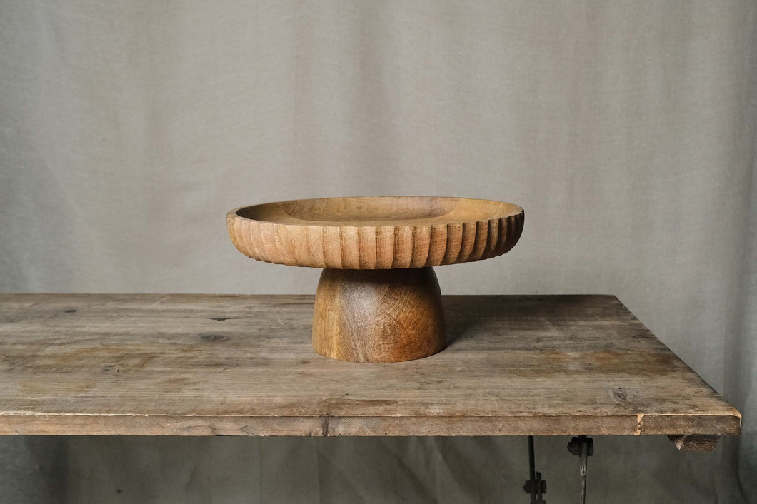 Mango Wood Cake Stand - Short