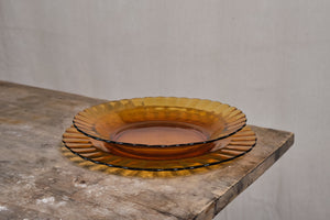 Amber Glass Dinner Plate