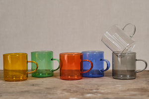 Coloured Glass Espresso Cups