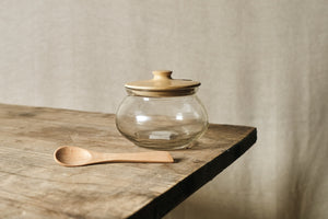 Mango Wood & Glass Storage Jar