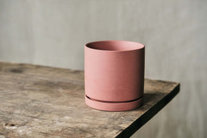 Matte Pot & Saucer Dusty Pink - Dia 8cm
