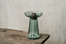 Load image into Gallery viewer, Aqua Green Glass Candlestick

