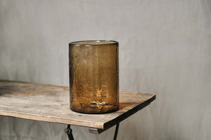 Smokey Brown Storm Lantern/Vase